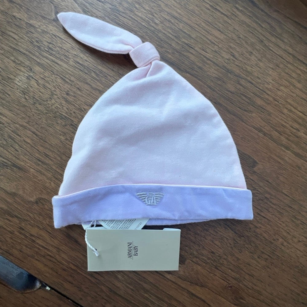 Armani Baby Pink and Purple Girls’ Hat